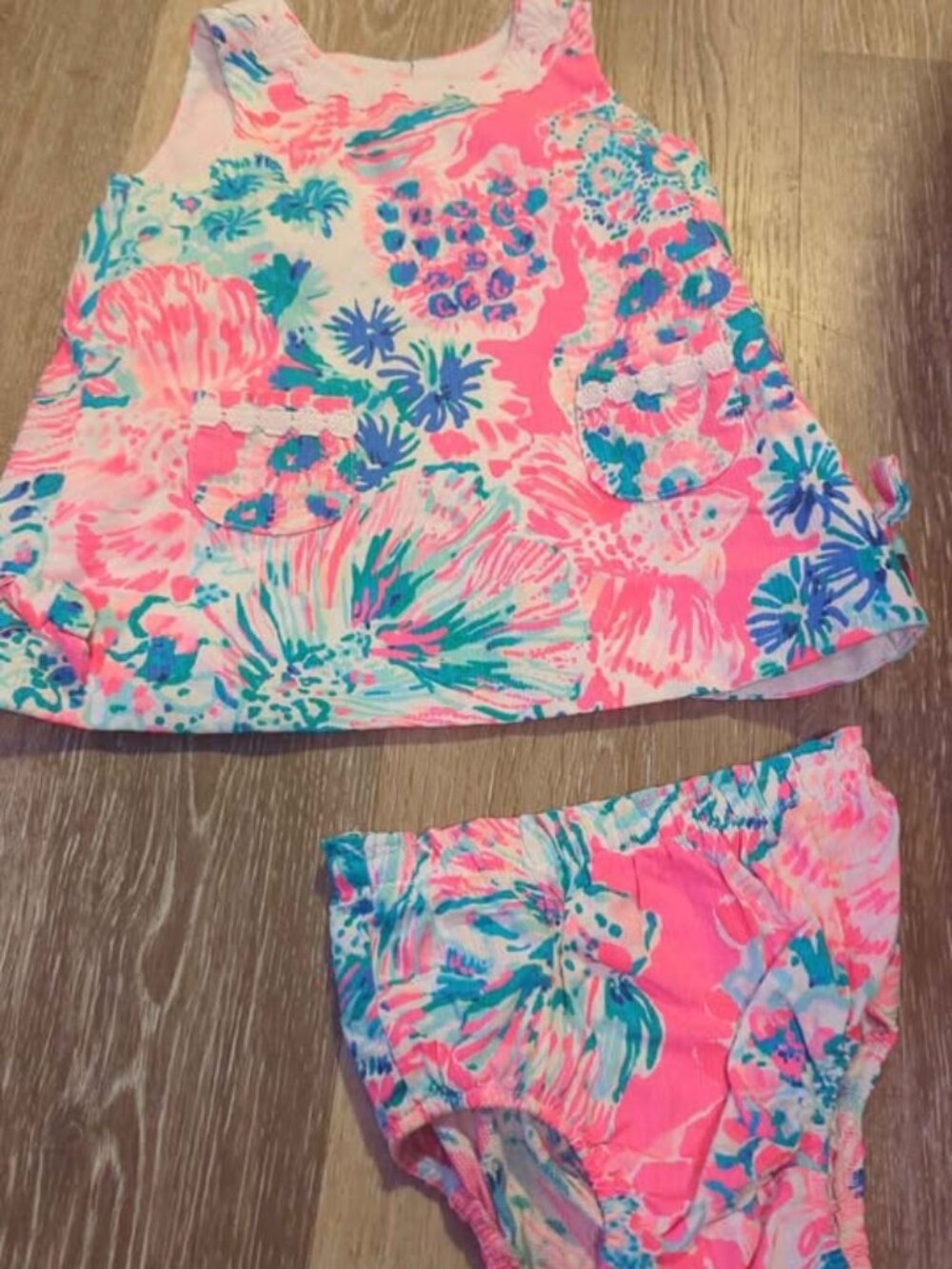 Lilly pullitzer size 6/12 girls shift dress and bloomers